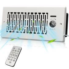 Register Booster Fan Fits 4” x 10” Register Holes, Smart Control Heating Cool...