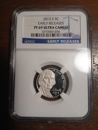 2013-S Jefferson Nickel Proof NGC PF 69 ULTRA CAMEO Early Releases