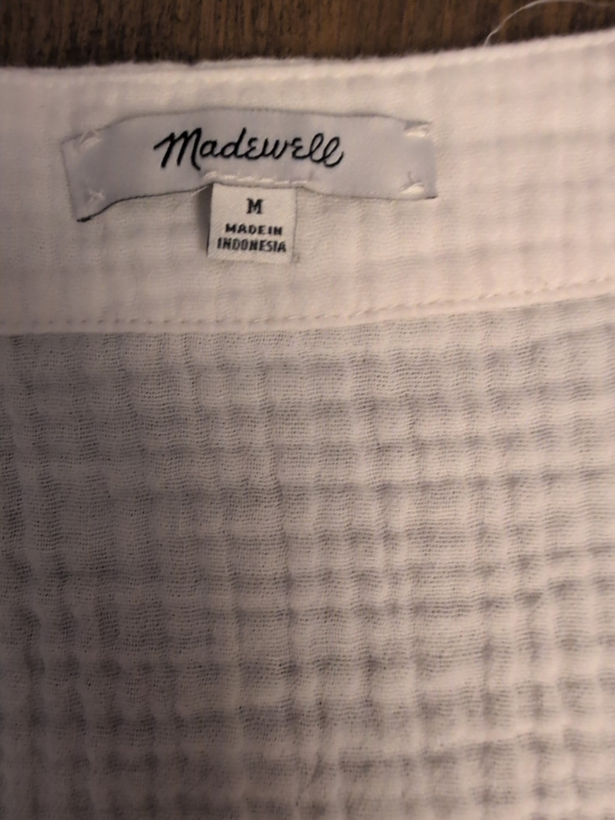 Madewell White Medium Button-Front Mini Short-Sle… - image 3