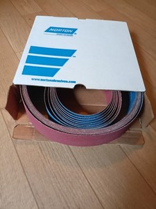 Box of 9 NORTON 80 Grit 2"x48" Plywood Sanding Belts #64936