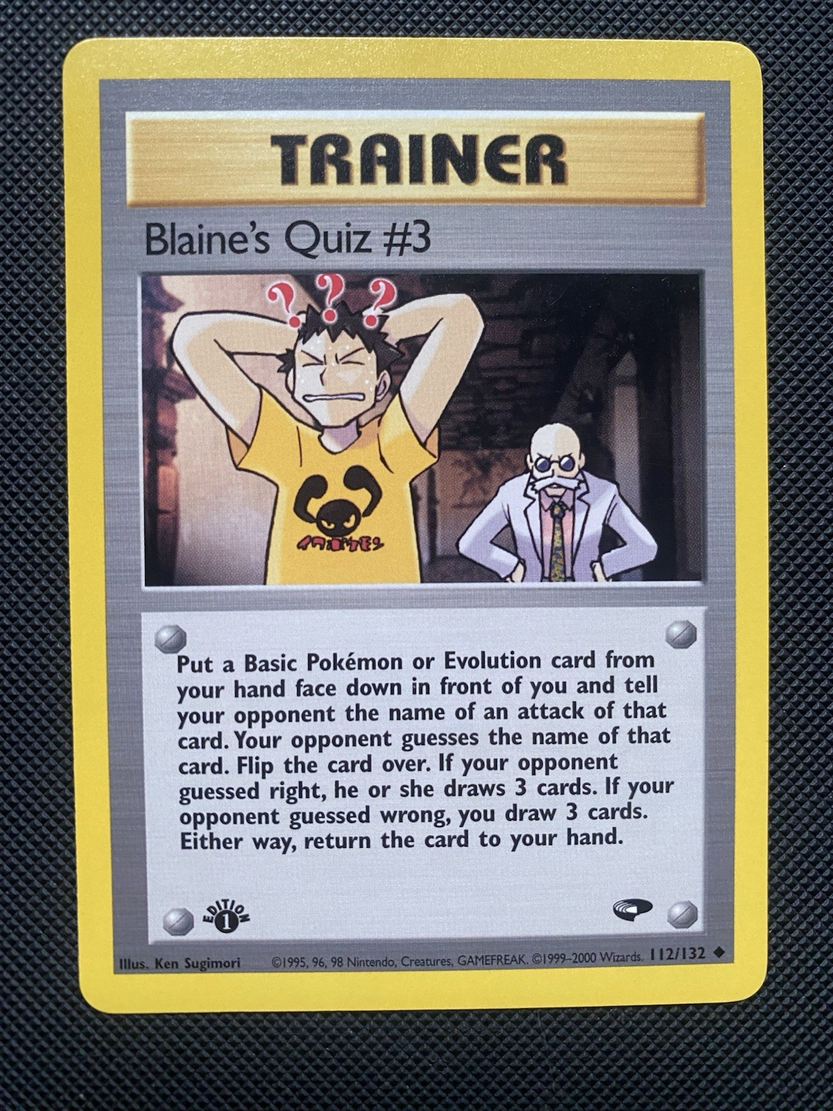 Pokemon 1st Edition Blaine’s Quiz #3 112/132 Gym Challenge (NM)