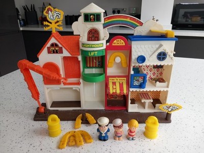 Vintage Lakeside Tub Town Tubtown Hafen Dorf Badespielzeug RAR