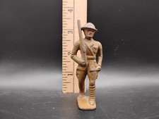 Vintage Cast Iron Soldier Marching Rifle Man