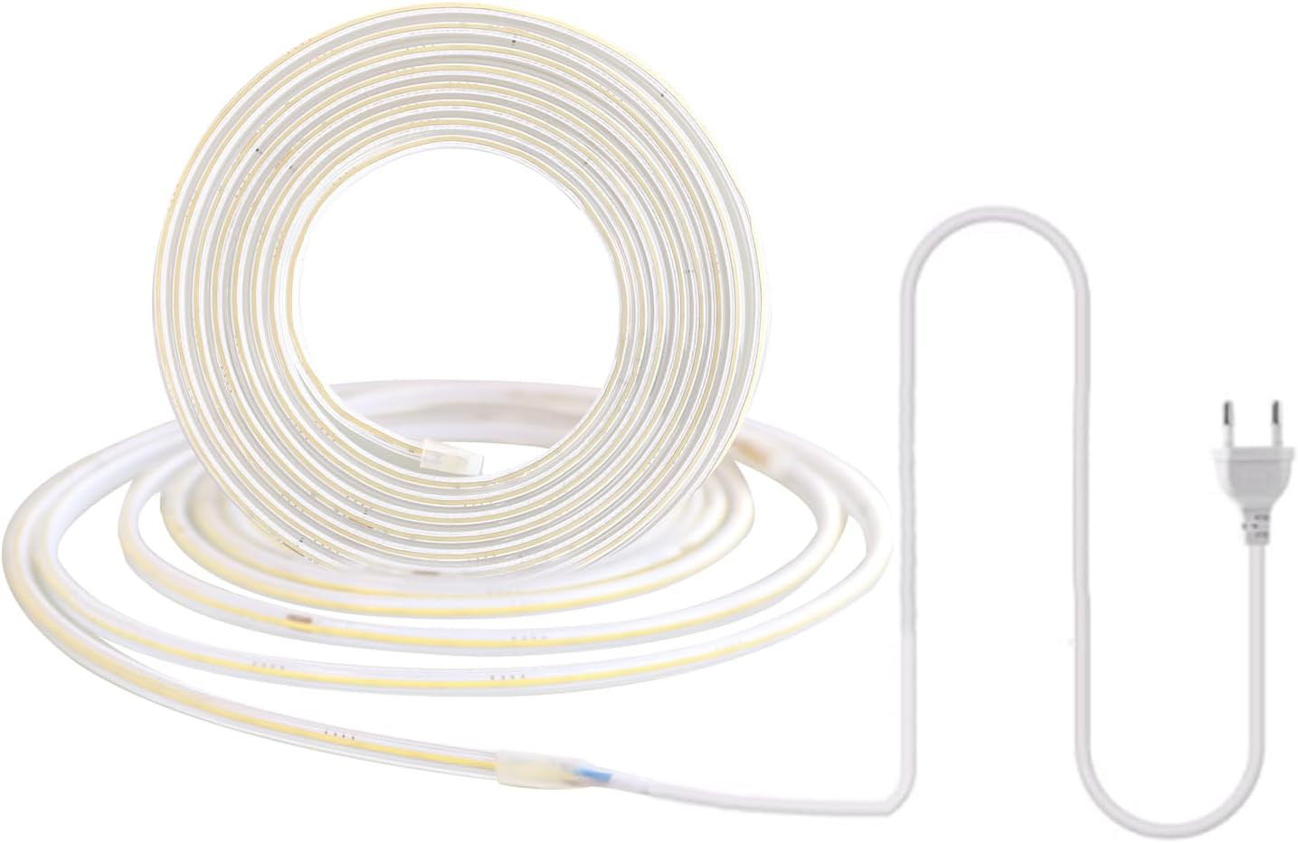 LED COB 220V 1M 10 Watt 320Leds Strip Light Taglio 25Cm, 220 Volt 6000K 1 Metri