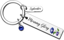 Birthday Gifts for Women Birth Flower Keychains Birthstone Keychain for Mom Gran
