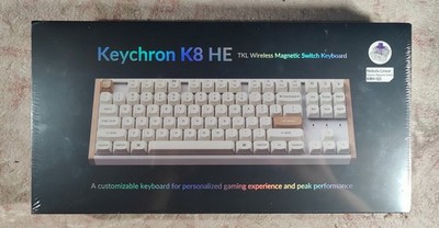 Keychron K8 HE Special Edition White/Wood TKL Wireless Magnetic Switch Keyboard 