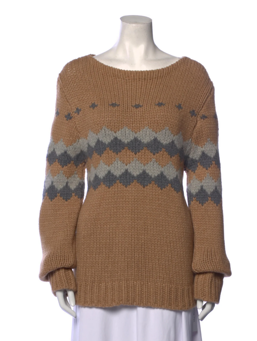 Marni alpaca pullover sweater, neutral colors, size 8, medium womens