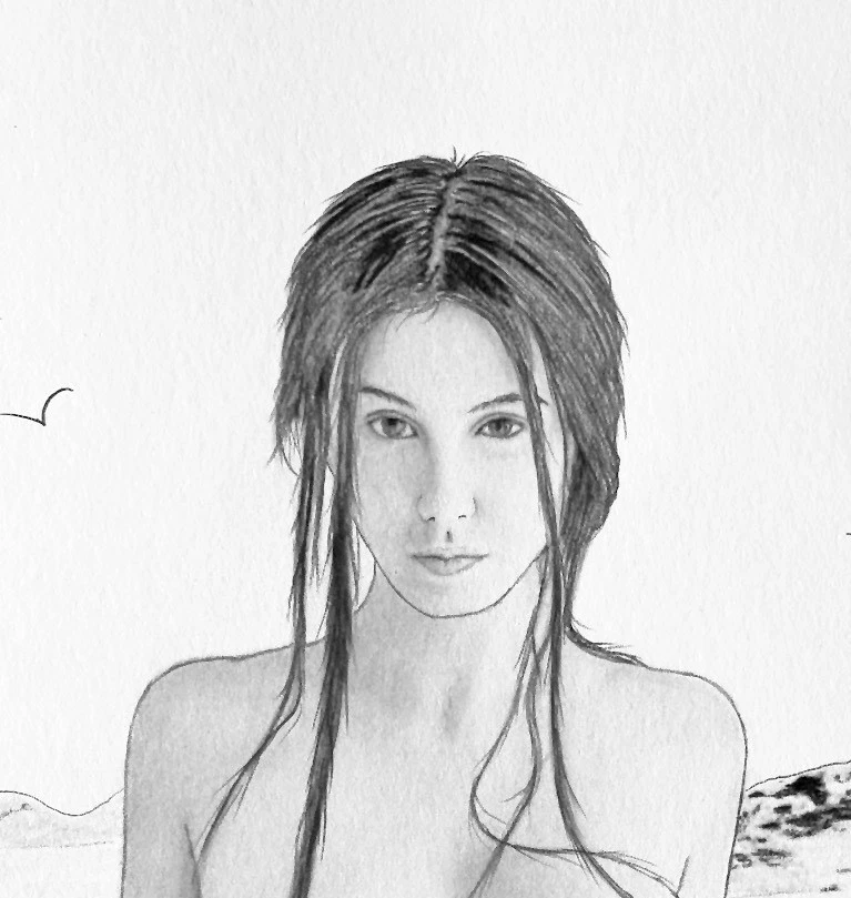 FEMALE NUDE FIGURE Original Graphite And Charcoal NUDIST DRAWING By Lucy Potter - Image 3 of 4