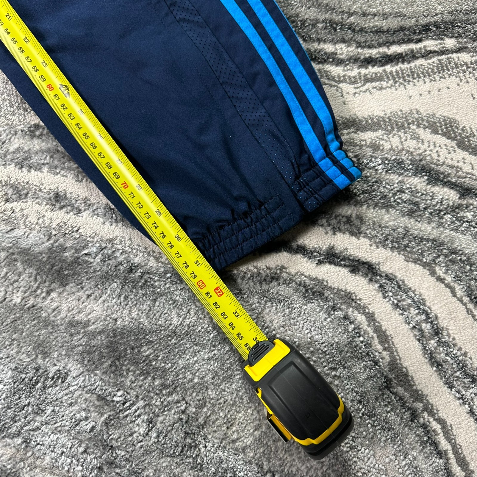 Vintage Adidas 2000s Y2K Navy Blue Baggy Oversized Size Medium Tracksuit Bottoms image 6
