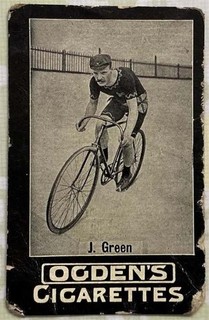 OGDENS CIGARETTE CARDS J GREEN CYCLING CYCLIST