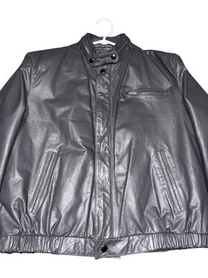 40 1980s Bermans Convertible Leather Jacket Cafe Racer Motorcycle