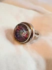 Vintage Sterling 925 Silver Iridescent Rainbow Mystic Topaz Ring,M-m.5.hippie