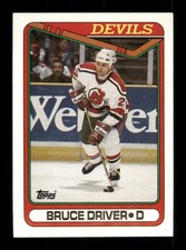  172 Bruce Driver 2 Devils 1990 Topps Hockey Sports Trading Card 