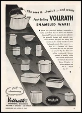 1949 Vollrath Co. Enameled Ware Sheboygan Wisconsin Pots & Pans Vintage Print Ad
