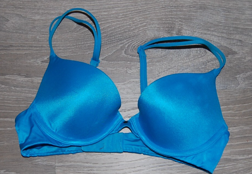 VICTORIA'S SECRET Shiny Blue Padded Very Sexy Push Up Bra 32A