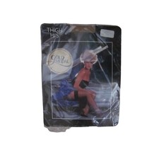 NOS VTG 80's GOLD MEDAL 100 Nylon BEIGE Thigh Hi Hosiery Sz B