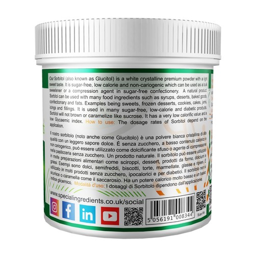 Sorbitol Powder - Premium Quality Vegan Friendly Non-GMO Gluten Free - Picture 20 of 21
