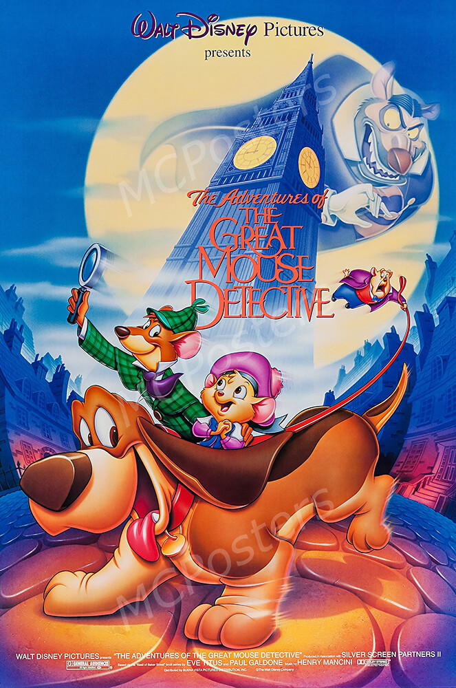 Disney Adventure of Great Mouse Detective Premium POSTER MADE IN