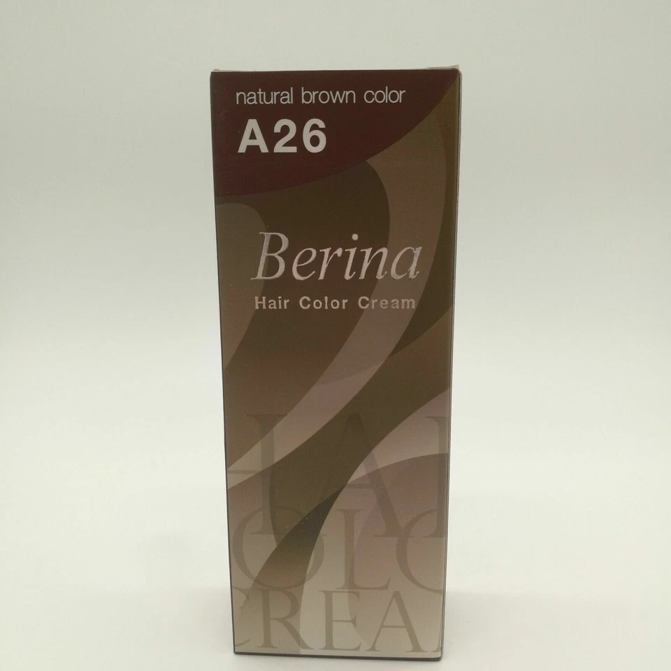 2 x Berina Permanent Hair dye color cream A26 Natural Brown - Image 3 of 4