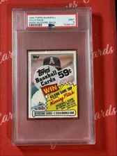 1985 Topps Baseball Cello Pack Low POP Mark McGwire Back RC PSA 9 MLB