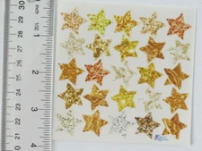 Violette Stickers - GOLD STARS - 4x4 Square Sheet of Stickers #K92
