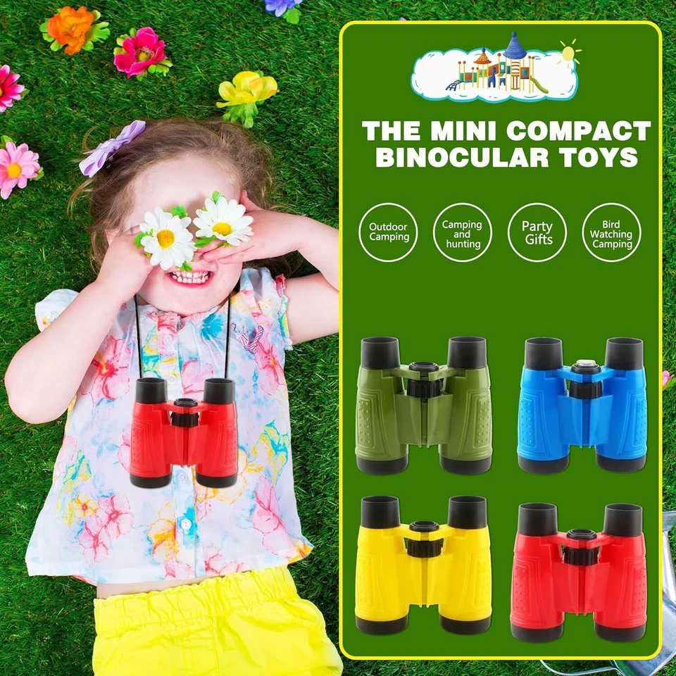 Compact Binoculars for Kids Bird Watching Hiking Camping Fishing Red Blue... NEW - Image 4 of 4