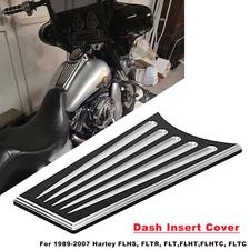 Black Cut Dash Insert Cover For Harley Electra Glide Ultra Classic FLHTCU FLHTC