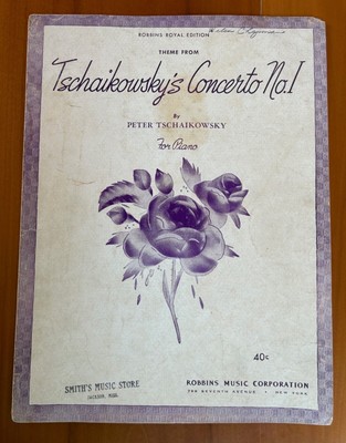 Tschaikowsky's Concerto No. I for Piano, Robbins Royal Edition, 1941 sheet music
