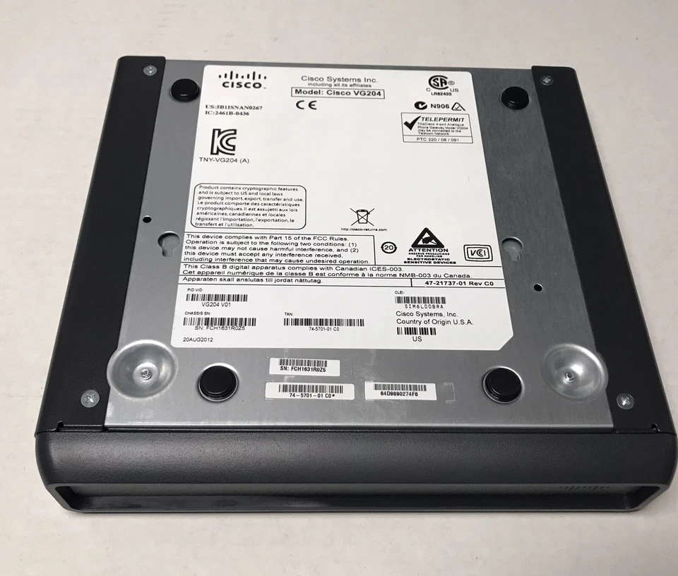 Cisco VG204 Analog Voice Gateway VoIP Adapter - Tested Working *No Power Cable* - Image 2 of 4