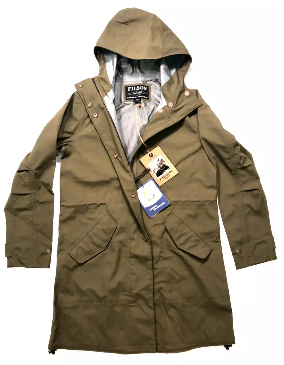 FILSON Tamarack Rain Shell Jacket Coat Marsh Olive Women s S