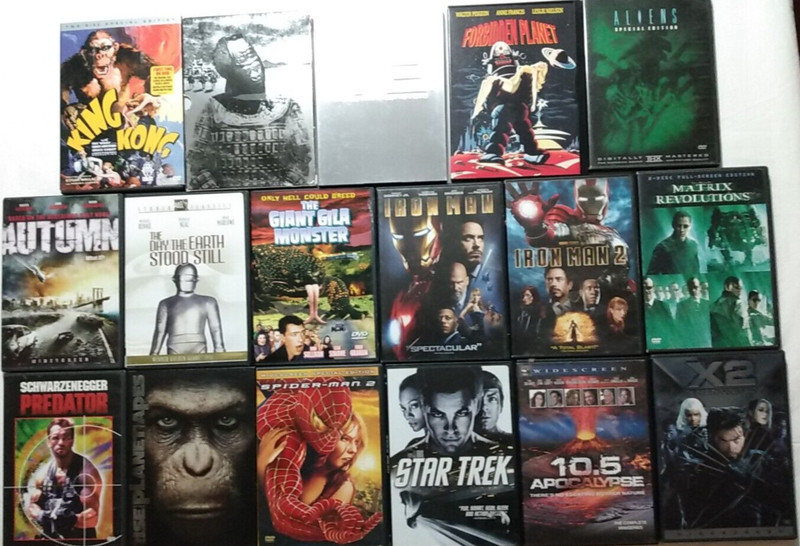 17 DVD Sci Fi King Kong Forbidden PLanet Apes Star Trek Predator Spiderman