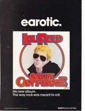 1974 Lou Reed Album Print-Ad / "Sally Can't Dance"