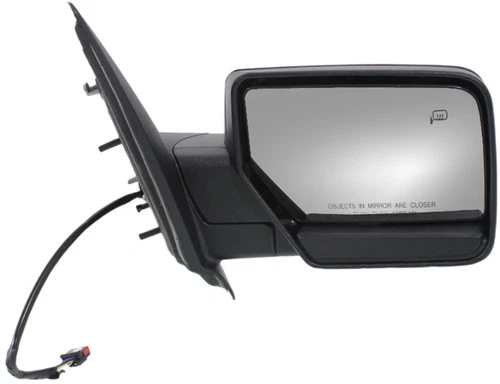 Fits 11 FD EXPEDITION POWER MIRROR TEXTURED BLACK W/HEAT-PUDDLE LAMP-MANUAL RH