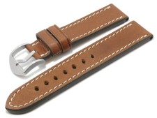 RIOS1931 Organic Leather WatchBand Starnberg 22 mm Cognac Genuine without Buckle