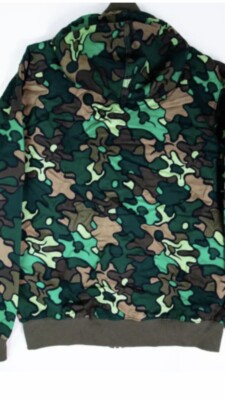 Vintage Adidas Safety TT Camo Hood Tack Jacket Size Camouflage