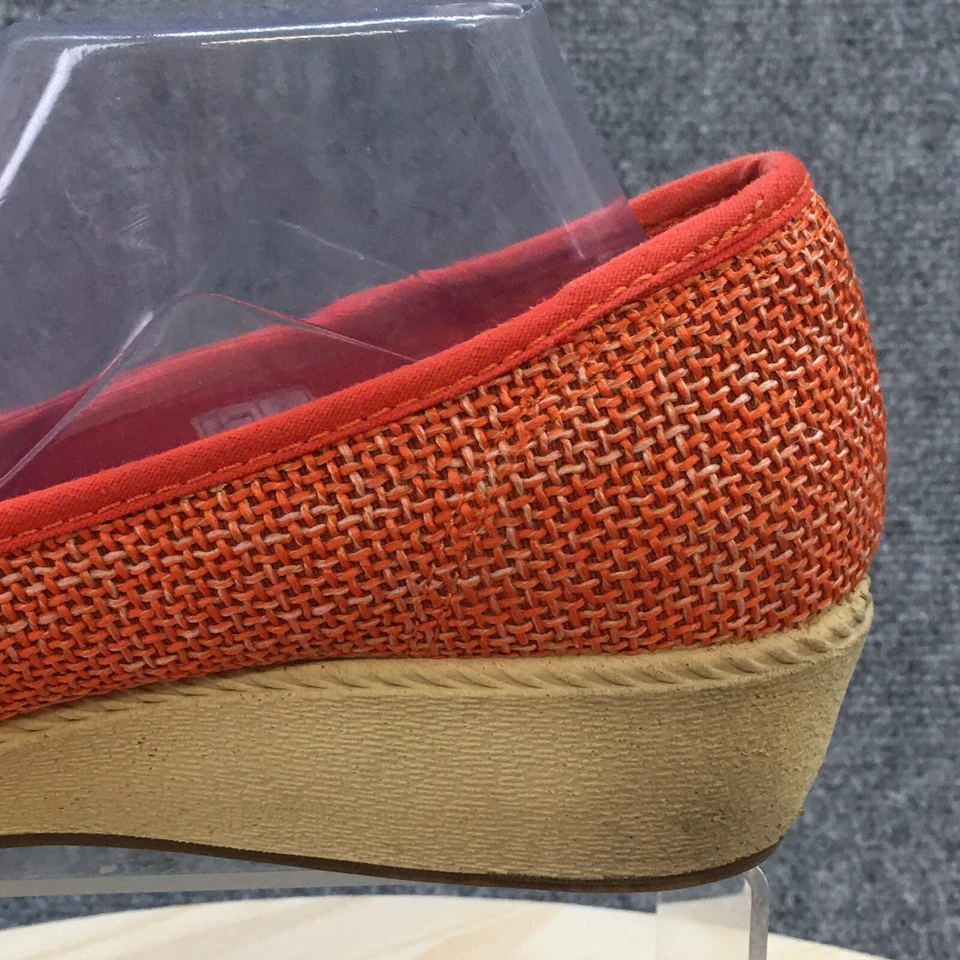 Keen Espadrille Feminino 9 Laranja Cortona Peep Toe Salto Cunha Casual - Imagem 4 de 4