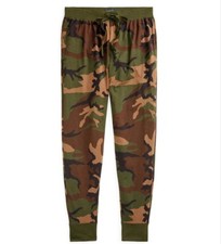 New Polo Ralph Lauren Men  s Large Camo Print Jogger Pajama Pants Camouflage NWT
