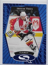 1998-99 UD Choice Hockey Theoren Fleury Starquest Blue Insert Card # SQ13 Flames