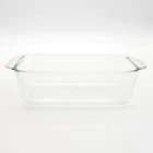 Pyrex Clear Glass Loaf Pan w Handles Cooking Backing Kitchenware Bread Pan