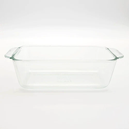 Pyrex Clear Glass Loaf Pan w Handles Cooking Backing Kitchenware Bread Pan