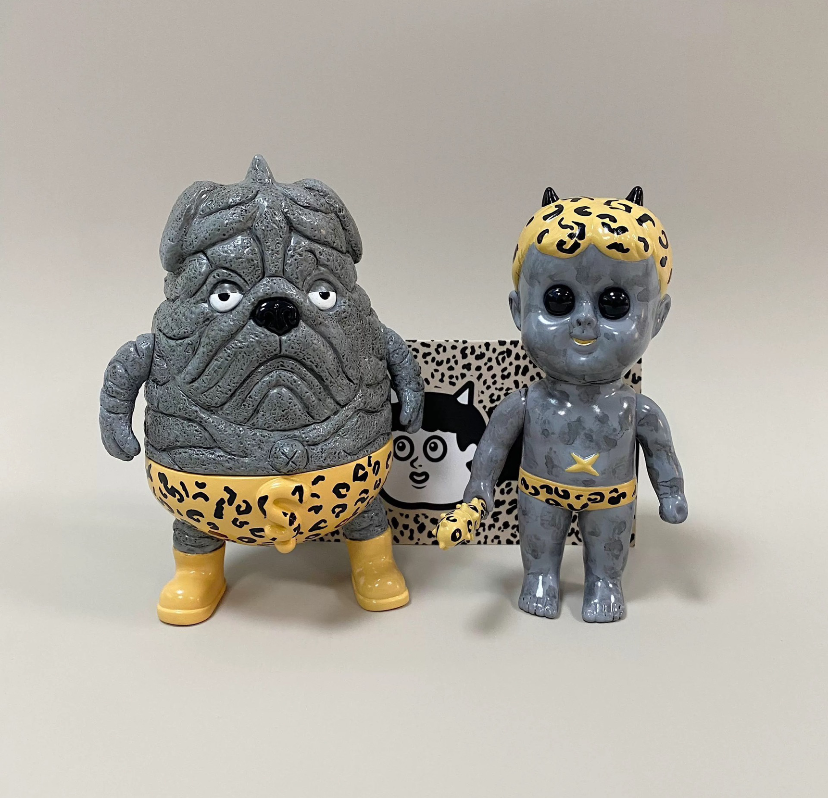 BLACKPEARLS article.no ソフビ Blackpearls ARTICLE NO. A Pair Grey Figures Rare Vinyl