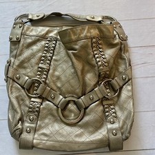 Isabella Fiore Carina Gold Hobo, Shoulder Bag, Stainless Hardware Handbag, Purse