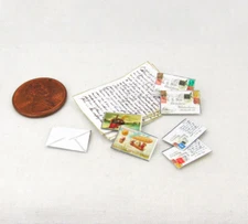 LETTER SET 1:12 Scale Miniature 11 Pc Vintage Victorian Style Post Mail