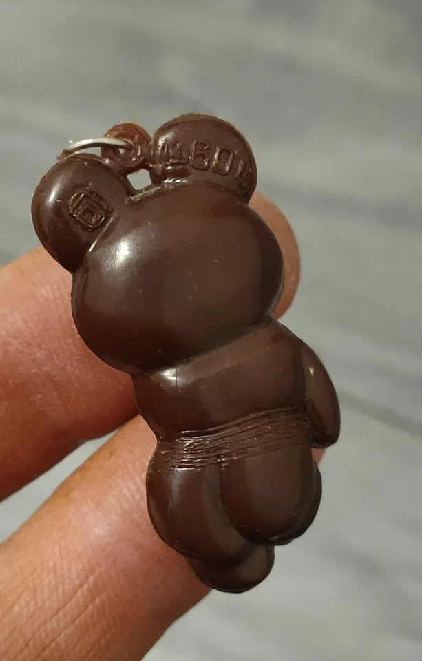 Rare Vintage Soviet Keychain Olympic Bear Moscow 80 Rubber USSR 1980s - Image 4 of 4