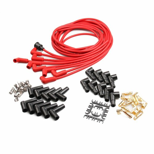 8mm Spark Plug Wire Cable Set For Wire Core Suppression V8 4041K 90 Degree Boots - Picture 9 of 12