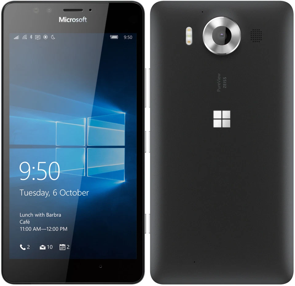 Microsoft Lumia 950    32GB -unlocked   -4G- Black-     Windows 10  -single sim - Image 2 of 4