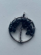 Chaktra Tree Black Onyx 1" Pendant