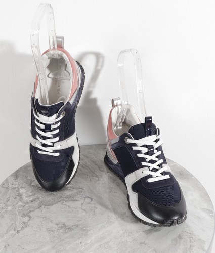 Louis Vuitton Run Away Gr. LV 36 Blau Rosa Schwarz Silber Leder Wildleder Sneaker - Bild 7 von 22