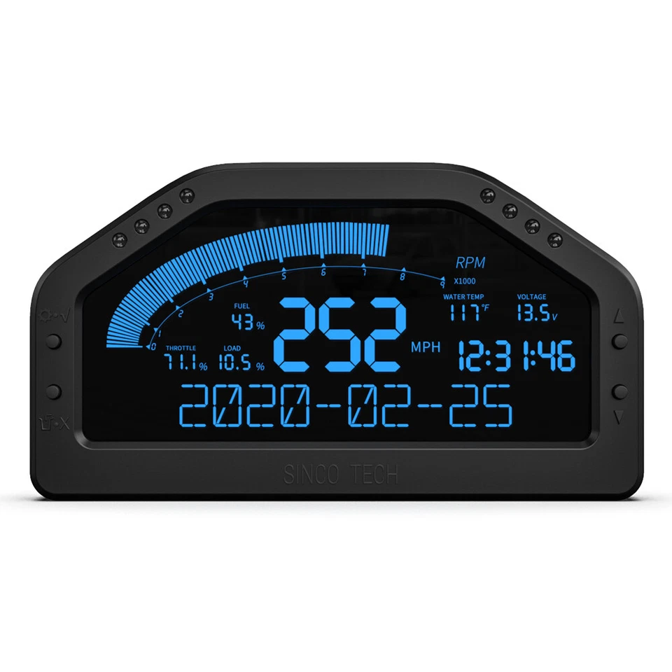 OBD2 Bluetooth Gauge Race Display LCD Screen Digital Gauge Kit Multicolor Screen - Изображение 3 из 4