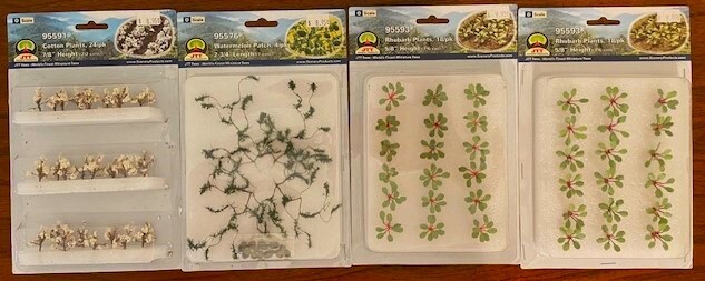 JTT Scenery Products O Scale Cotton & Rhubarb Plants & Watermelon Patch bundle JTT Scenery Products O Scale Cotton & Rhubarb Plants & Watermelon Patch bundle